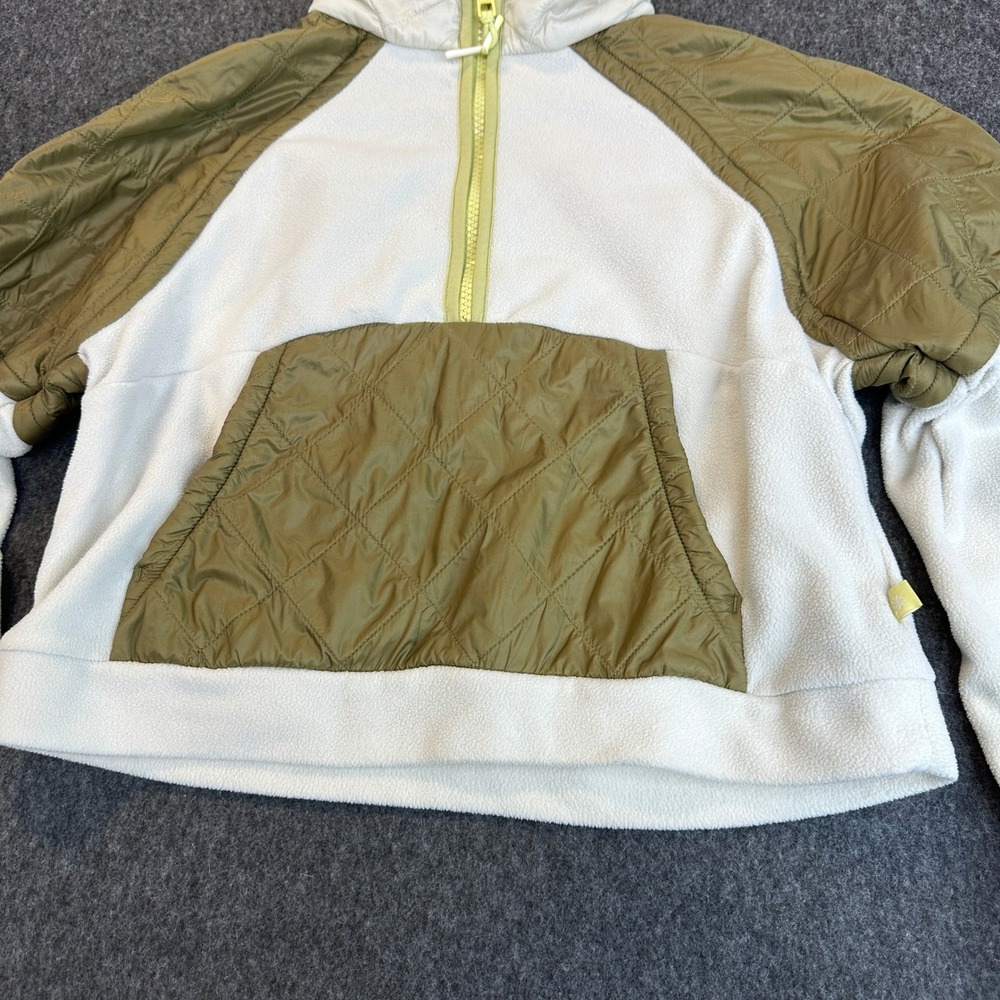 Athleta Girl Transition Half Zip Fleece Pullover Quilted Sweater Jacket M 8-10 - Picture 6 of 16